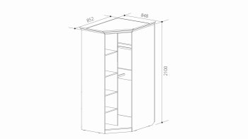 Шкаф угловой ШиК-3 (Уголок Школьника 2) в Советском - sovetskij.mebel-e96.ru