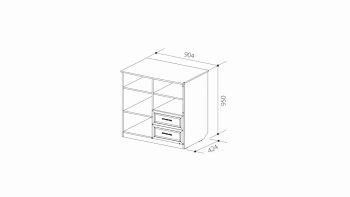 Шкаф комбинированный В-3 ШиК-7 (Уголок Школьника 2) в Советском - sovetskij.mebel-e96.ru