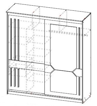 Шкаф-купе № 25 2000 мм (СВ) в Советском - sovetskij.mebel-e96.ru