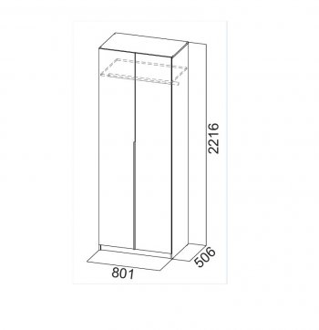 Шкаф 800 мм ШК-5 графит (СВ) в Советском - sovetskij.mebel-e96.ru