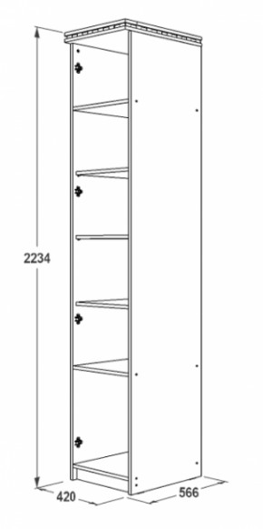 Шкаф 1-но дверный для белья Ольга-13 в Советском - sovetskij.mebel-e96.ru