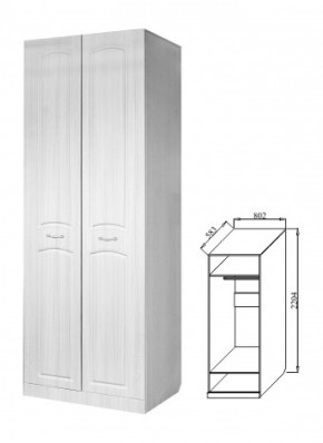 Шкаф 2-х дверный для платья и белья Ева-10 в Советском - sovetskij.mebel-e96.ru