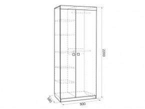 Шкаф 2-х створчатый Энерджи (900) в Советском - sovetskij.mebel-e96.ru