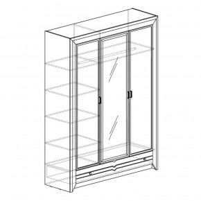 Шкаф 3-дверный Фьорд 150 (Яна) в Советском - sovetskij.mebel-e96.ru