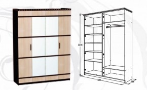 Шкаф 1680 мм 4-х дверный Ольга-13 в Советском - sovetskij.mebel-e96.ru