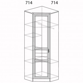 Шкаф для одежды угловой Лира 57 (Яна) в Советском - sovetskij.mebel-e96.ru