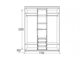 Шкаф для платья и белья Мираж 4 (1700) в Советском - sovetskij.mebel-e96.ru