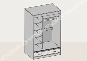 Шкаф-купе 1500 мм (арт. 009) венге/дуб белфорт в Советском - sovetskij.mebel-e96.ru