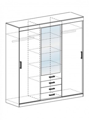 Шкаф-купе Лидер-3М 1700 мм (СтендМ) в Советском - sovetskij.mebel-e96.ru