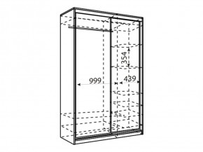 Шкаф-купе Рене 1500 вариант 1 (ЛДСП/ЛДСП) в Советском - sovetskij.mebel-e96.ru