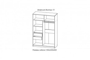 Шкаф-купе ВИКТОРИ-13 Анкор темный в Советском - sovetskij.mebel-e96.ru