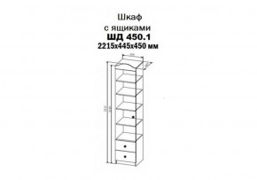 Шкаф-пенал KI-KI 450 мм, ШД450.1 (ДСВ) в Советском - sovetskij.mebel-e96.ru