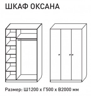 Шкаф распашкой Оксана 1200 (М6) в Советском - sovetskij.mebel-e96.ru