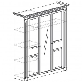 Шкаф трехдверный Лючия 180 дуб оксфорд (Яна) в Советском - sovetskij.mebel-e96.ru