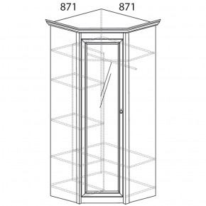 Шкаф угловой Флоренция 641 (Яна) в Советском - sovetskij.mebel-e96.ru