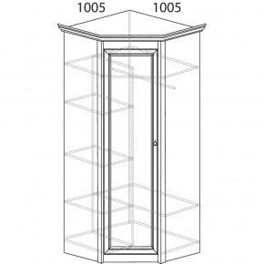 Шкаф угловой Флоренция 662 фасад глухой (Яна) в Советском - sovetskij.mebel-e96.ru