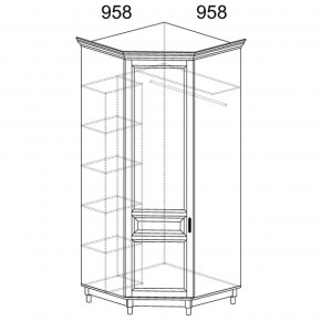 Шкаф угловой Прованс 418 (Яна) в Советском - sovetskij.mebel-e96.ru