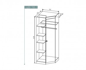 Шкаф угловой Сканди , ШДУ765.1 (ДСВ) в Советском - sovetskij.mebel-e96.ru