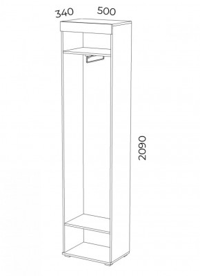 Шкаф ЗШ-5-1-L Зетта в Советском - sovetskij.mebel-e96.ru