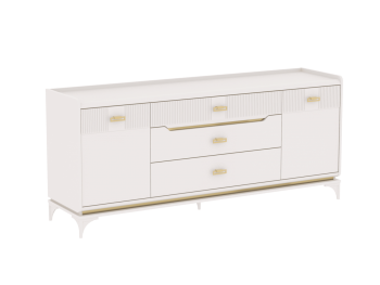 Комод широкий Сиде Белый (СБК) в Советском - sovetskij.mebel-e96.ru | фото