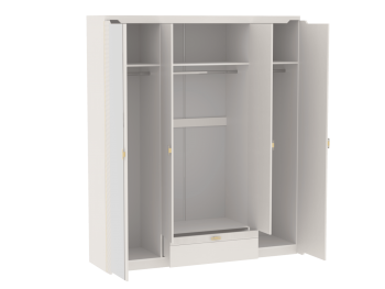 Шкаф 1960 мм 4-дверный NEW Сиде Белый (СБК) в Советском - sovetskij.mebel-e96.ru