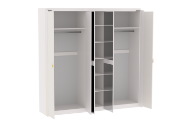 Шкаф 2300 мм 5-дверный NEW Сиде Белый (СБК) в Советском - sovetskij.mebel-e96.ru