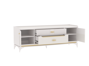 Тумба ТВ Сиде, Белый (СБК) в Советском - sovetskij.mebel-e96.ru