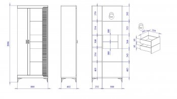 Пенал со стеклом широкий NEW Сиде Белый (СБК) в Советском - sovetskij.mebel-e96.ru