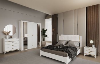 Спальный гарнитур Сиде Белый, модульный (СБК) в Советском - sovetskij.mebel-e96.ru