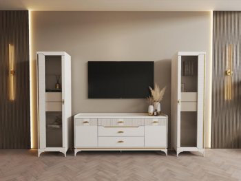 Стенка Сиде Белая (СБК) в Советском - sovetskij.mebel-e96.ru