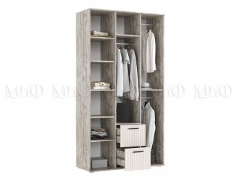 Шкаф 1200 мм Сильвия, дуб юкон/белый (Миф) в Советском - sovetskij.mebel-e96.ru