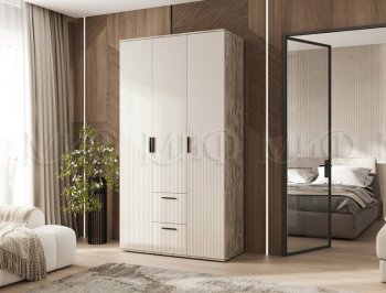 Шкаф 1200 мм Сильвия, дуб юкон/кашемир (Миф) в Советском - sovetskij.mebel-e96.ru