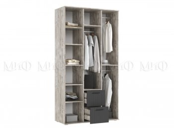 Шкаф 1200 мм Сильвия, дуб юкон/графит (Миф) в Советском - sovetskij.mebel-e96.ru