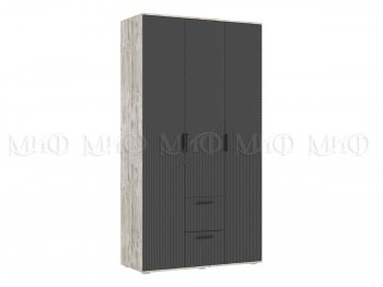 Шкаф 1200 мм Сильвия, дуб юкон/графит (Миф) в Советском - sovetskij.mebel-e96.ru