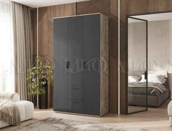 Шкаф 1200 мм Сильвия, дуб юкон/графит (Миф) в Советском - sovetskij.mebel-e96.ru