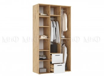 Шкаф 1200 мм Сильвия, крафт/белый (Миф) в Советском - sovetskij.mebel-e96.ru