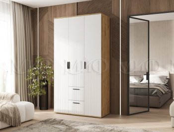 Шкаф 1200 мм Сильвия, крафт/белый (Миф) в Советском - sovetskij.mebel-e96.ru