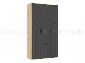 Шкаф 1200 мм Сильвия, крафт/графит (Миф) в Советском - sovetskij.mebel-e96.ru