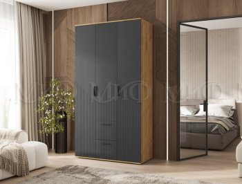 Шкаф 1200 мм Сильвия, крафт/графит (Миф) в Советском - sovetskij.mebel-e96.ru