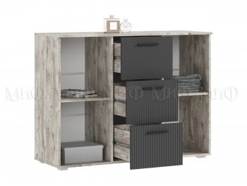 Комод Сильвия, дуб юкон/графит (Миф) в Советском - sovetskij.mebel-e96.ru