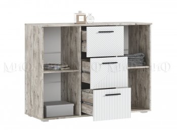 Комод Сильвия, дуб юкон/белый (Миф) в Советском - sovetskij.mebel-e96.ru