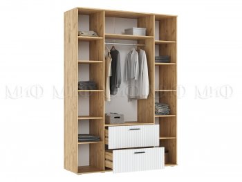 Шкаф 1600 мм Сильвия, крафт/белый (Миф) в Советском - sovetskij.mebel-e96.ru