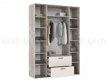 Шкаф 1600 мм Сильвия, дуб юкон/кашемир (Миф) в Советском - sovetskij.mebel-e96.ru