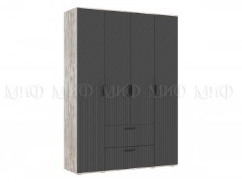 Шкаф 1600 мм Сильвия, дуб юкон/графит (Миф) в Советском - sovetskij.mebel-e96.ru