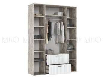 Шкаф 1600 мм Сильвия, дуб юкон/белый (Миф) в Советском - sovetskij.mebel-e96.ru