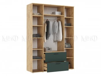 Шкаф 1600 мм Сильвия, крафт/грин (Миф) в Советском - sovetskij.mebel-e96.ru