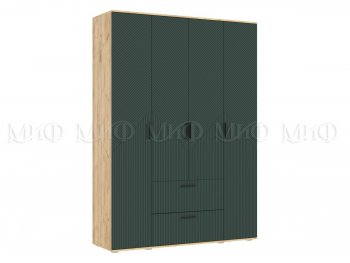 Шкаф 1600 мм Сильвия, крафт/грин (Миф) в Советском - sovetskij.mebel-e96.ru
