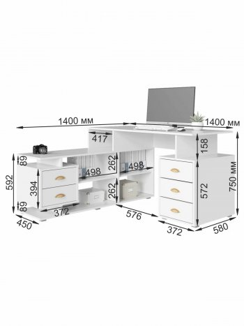 Стол компьютерный СК-8 (ВНК) в Советском - sovetskij.mebel-e96.ru