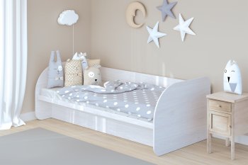 Кровать с подъемным механизмом Сказка, ясень (Зарон) в Советском - sovetskij.mebel-e96.ru