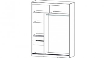 Шкаф-купе 1600 мм Соната Анкор светлый (Лин) в Советском - sovetskij.mebel-e96.ru